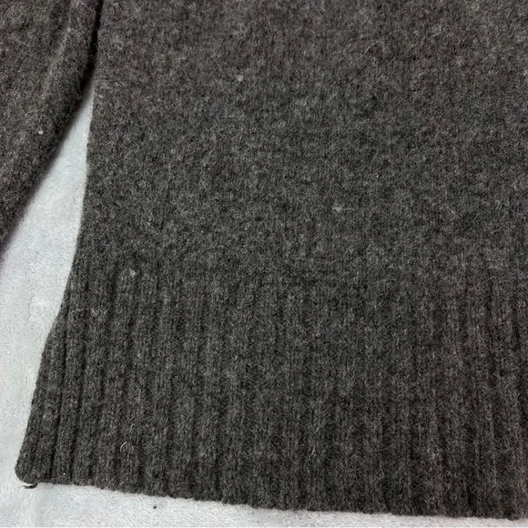 Moth Anthropologie Turtleneck Sweater Women's Small Grey Wool Blend Knit Minimal - Picture 15 of 16